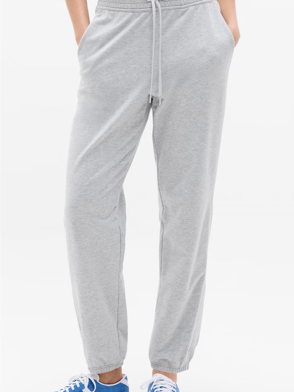 Athleta Light Gray High-Rise Drawstring Joggers Size Large - Picture 4 of 16